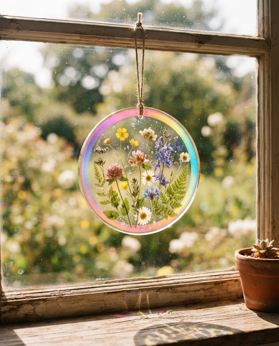 Wildflower Resin Suncatcher